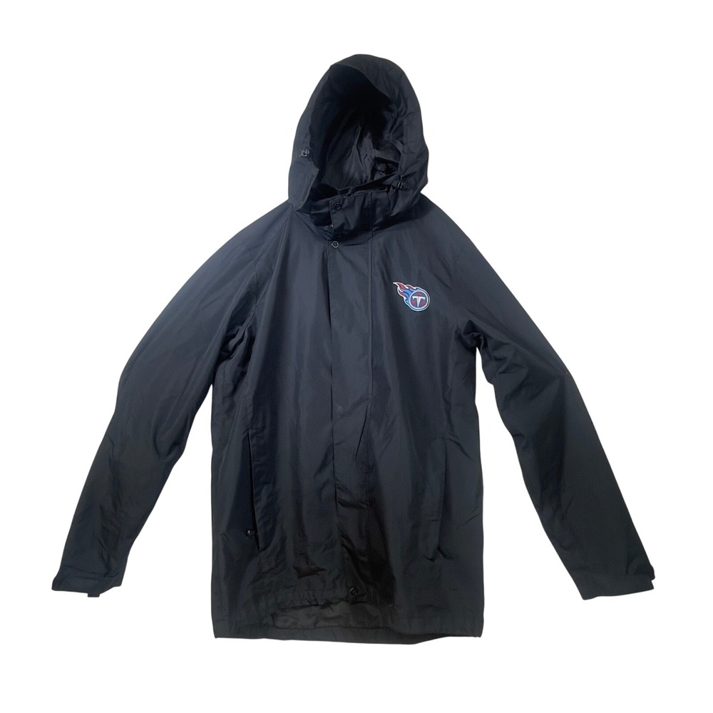 Tennessee Titans Port‎ Authority Rain Jacket Hooded Black Mens Medium
